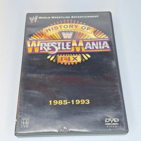 WWE - The History of WrestleMania I-IX, 1985-1993 Bret Hart Randy Savage, Hogan - Picture 1 of 5